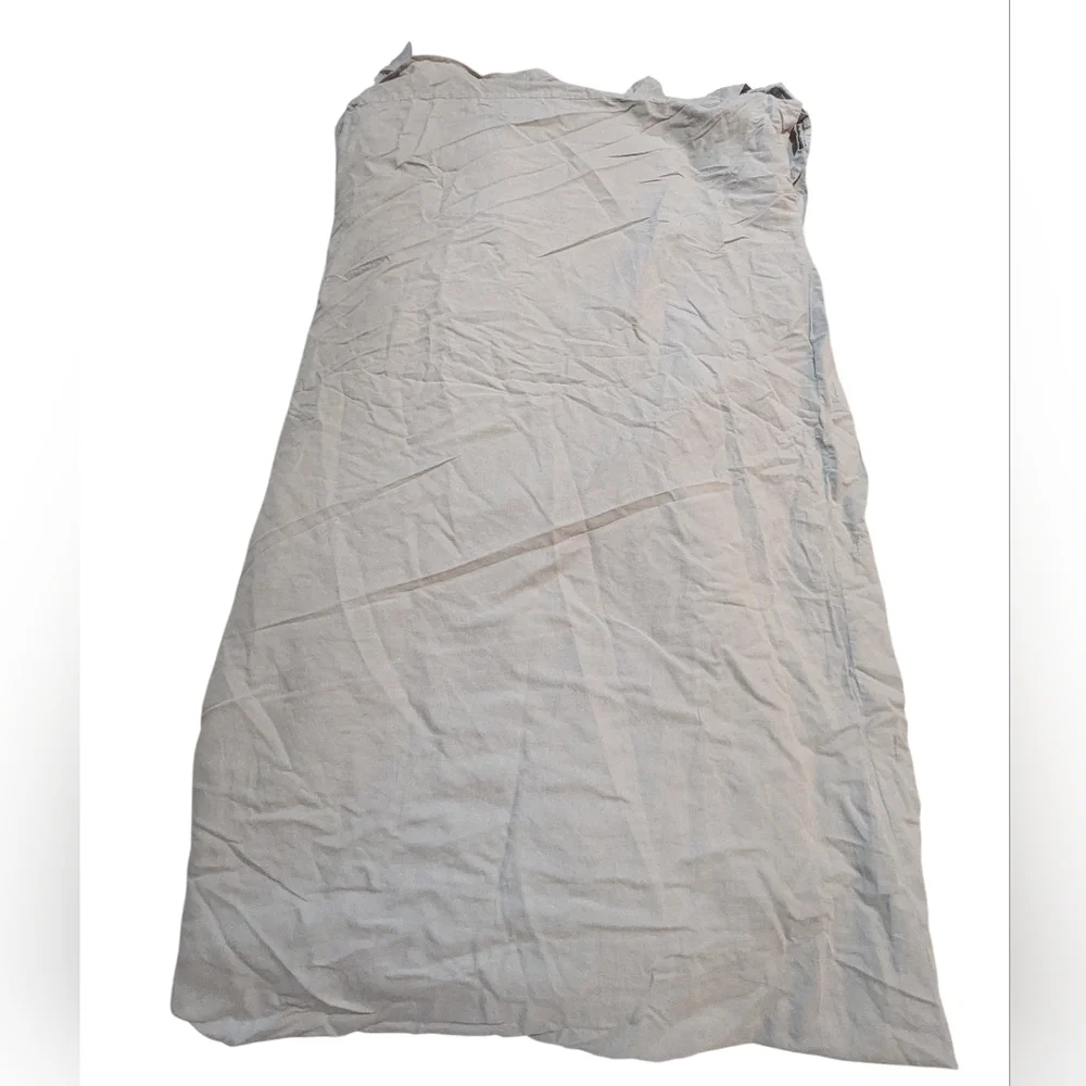 Restoration Hardware Stone Washed Cotton Linen King Duvet Cover Graphite
